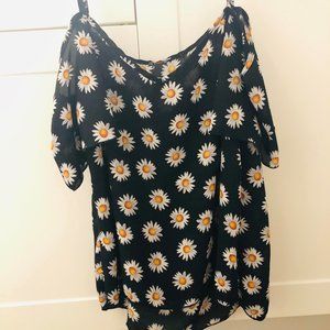 Breezy Black with White Flowers Shirt